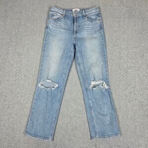Paige Womens Size 27 Sarah Straight Ankle Distressed Jeans 28x25